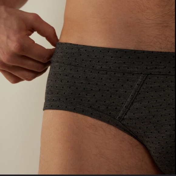 Intimissimi Jacquard micro-polka dot brief - size M - gray - Picture 1 of 4
